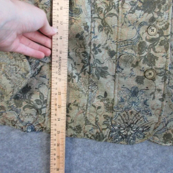 Coldwater Creek Womens Blazer Jacket W 18 Beige Chenille Tapestry Office  568 - Picture 5 of 13